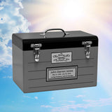 Toolbox Gray Adult Cremation Urn - Free Crossed Wrenches or Hammers Plate