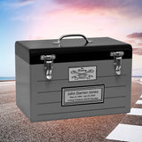 Toolbox Gray Adult Cremation Urn - Free Crossed Wrenches or Hammers Plate