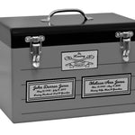 Toolbox Gray Adult Cremation Urn - Free Crossed Wrenches or Hammers Plate