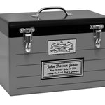 Toolbox Gray Adult Cremation Urn - Free Crossed Wrenches or Hammers Plate