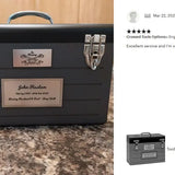 Toolbox Gray Adult Cremation Urn - Free Crossed Wrenches or Hammers Plate