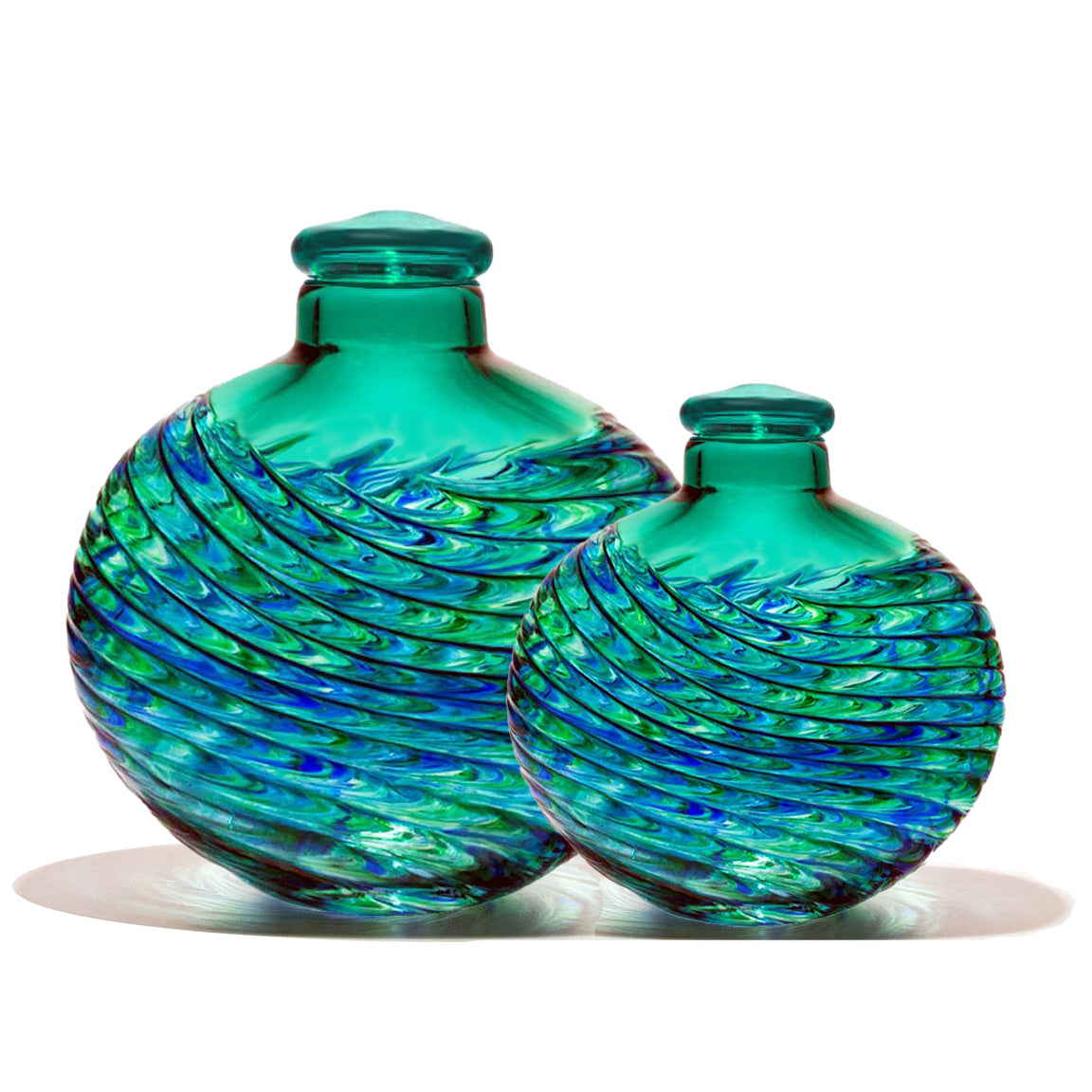 Incredible Green Earth Mosaic Glass Adult (SOLD OUT) or Medium Urn - Personalization Option - Made in USA