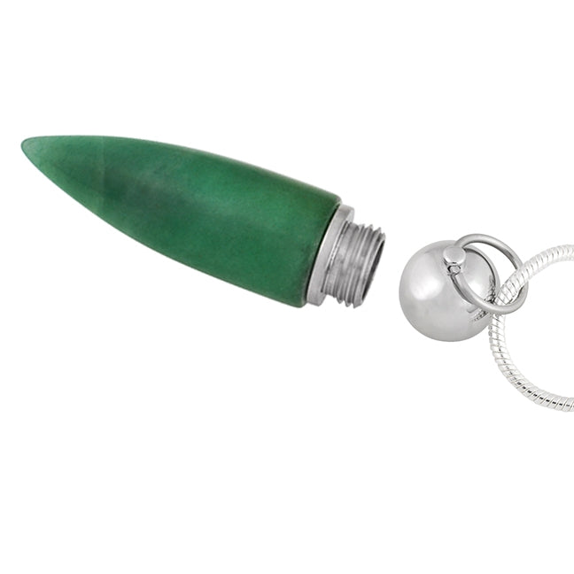 Green Aventurine Cremation Jewelry Urnon