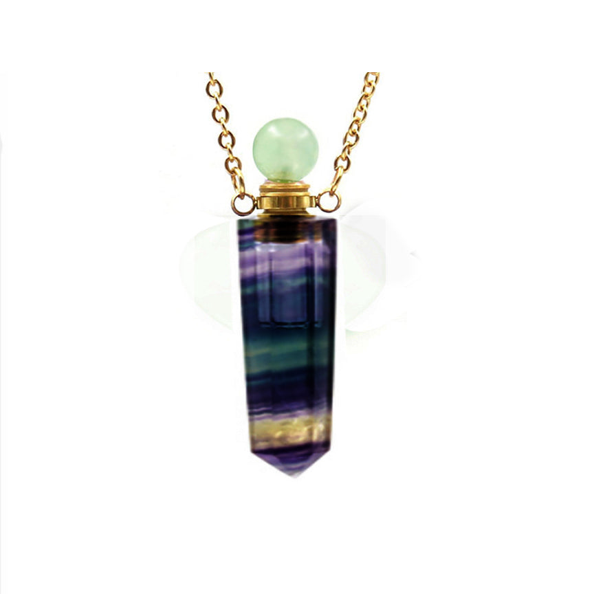 Green Rainbow Crystal Ash Necklace Urn - Love Charms® Option
