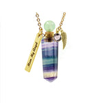 Green Rainbow Crystal Ash Necklace Urn - Love Charms® Option