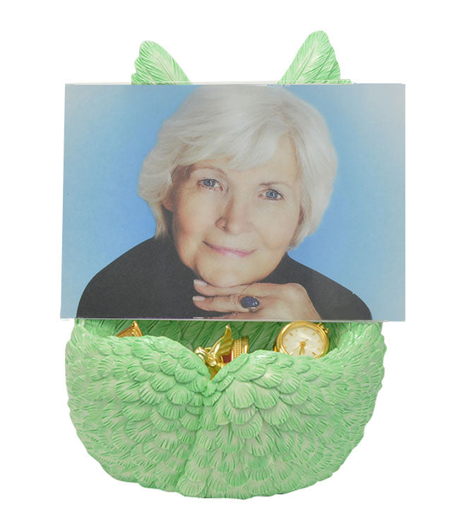 Green Angel Wings Keepsake Urn