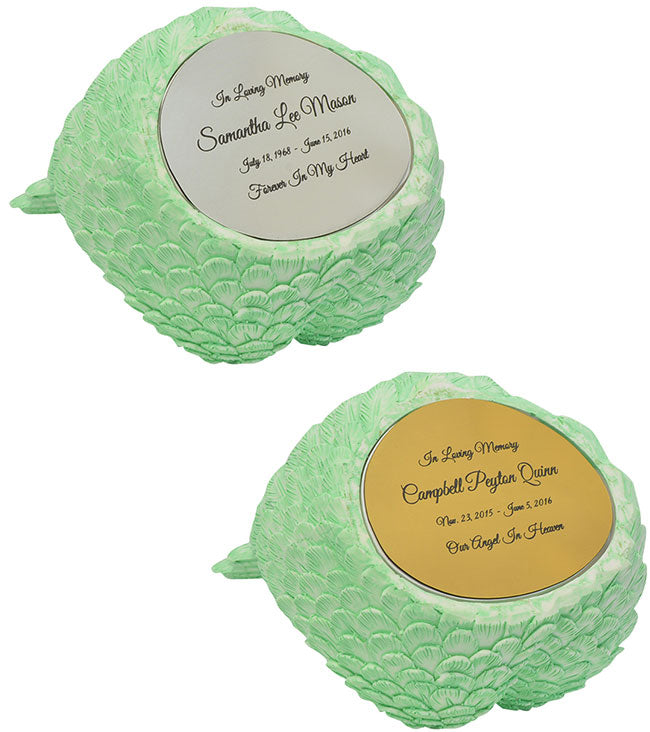 Green Angel Wings Keepsake Urn
