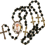 Antiqued Large Photo Rosary Necklace Urn