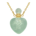 Green Crystal Heart Cremation Jewelry Ash Necklace Urn - Love Charms® Option