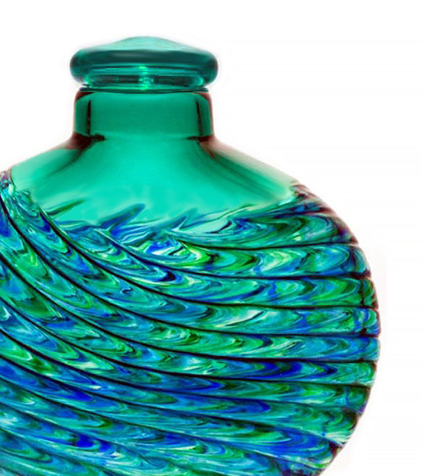Incredible Green Earth Mosaic Glass Adult (SOLD OUT) or Medium Urn - Personalization Option - Made in USA