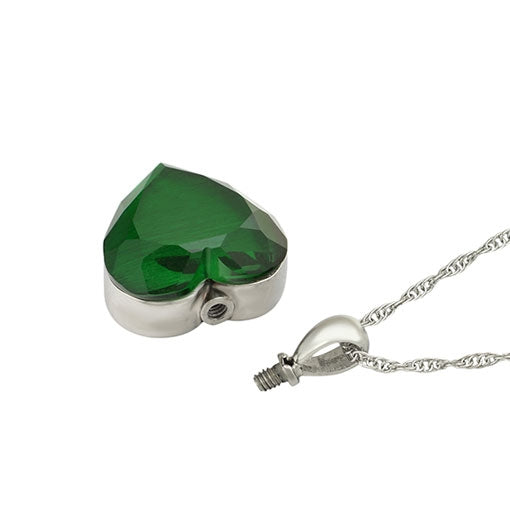 Emerald Heart Precious Stainless Ash Urn