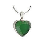 Emerald Heart Precious Stainless Ash Urn - Love Charms Option