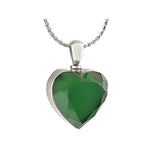 Emerald Heart Precious Stainless Ash Urn - Love Charms Option