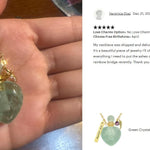 Green Crystal Heart Cremation Jewelry Ash Necklace Urn - Love Charms® Option