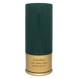 Green Shotgun Shell Medium Urn - Holds Half of an Adult's Ashes - Engraving Option