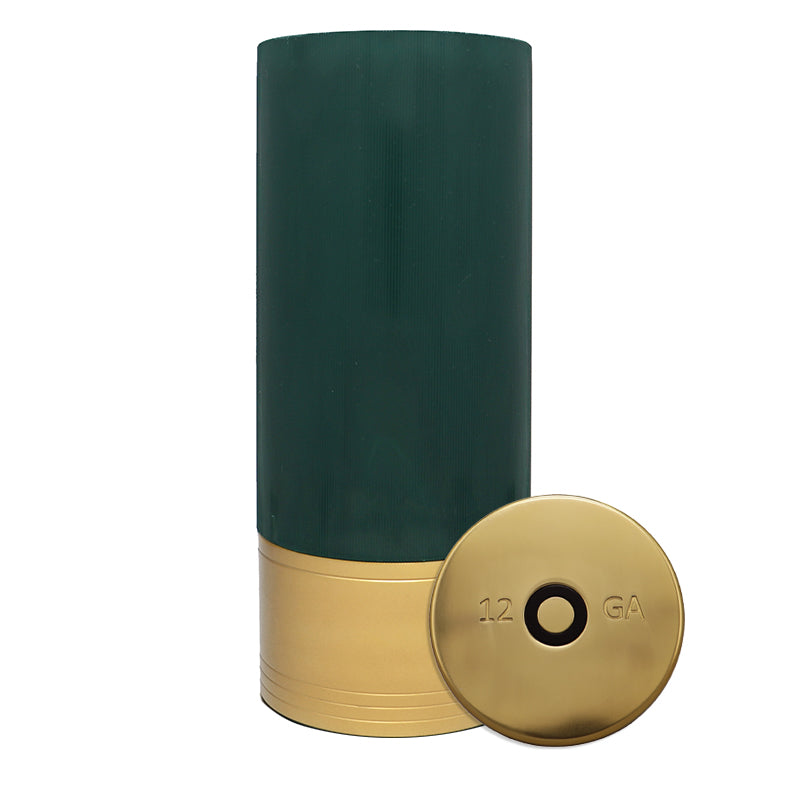 Green Shotgun Shell Medium Urn - Holds Half of an Adult's Ashes - Engraving Option