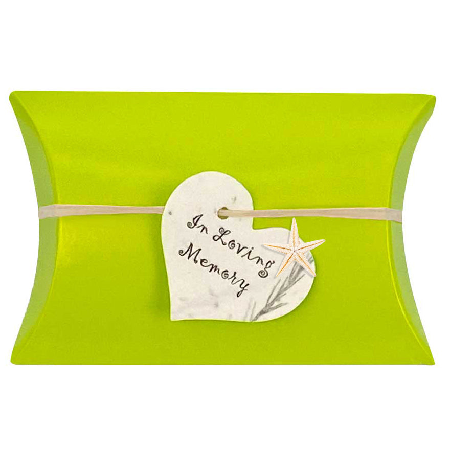 Starfish Lemon Lime Miniature Peaceful Pillow® Urn - In Loving Memory - Set of 2