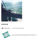 Sea Turtle Green Mini Peaceful Pillow® Water Burial Urn - Set of 2 