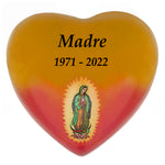 Guadalupe Heart Keepsake Urn - Heart Stand Option