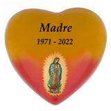 Guadalupe Heart Keepsake Urn - Heart Stand Option