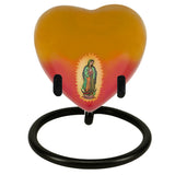 Guadalupe Heart Keepsake Urn - Heart Stand Option