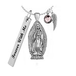 Guadalupe Cremation Necklace Urn - Love Charms™ Option