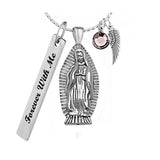 Guadalupe Cremation Necklace Urn - Love Charms™ Option