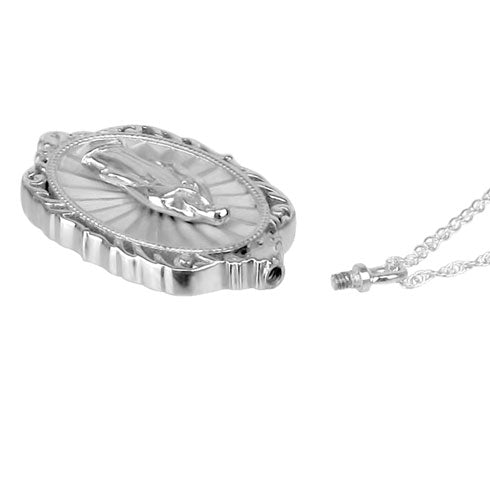 Guadalupe Silver Filigree Jewelry Urn Open