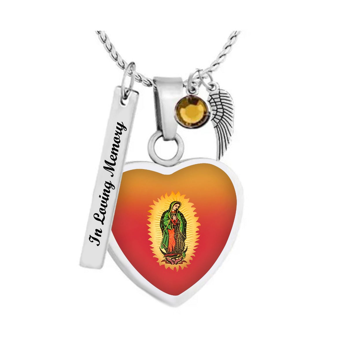 Guadalupe Heart Jewelry Urn - Love Charms® Option