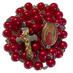 Our Lady of Guadalupe Rosary Necklace Urn