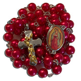 Our Lady of Guadalupe Rosary Necklace Urn
