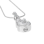 Remember Me Guitar Cremation Jewelry Pendant Urn - Love Charms® Options