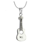 Guitar Cremation Jewelry Urn - Love Charms Option