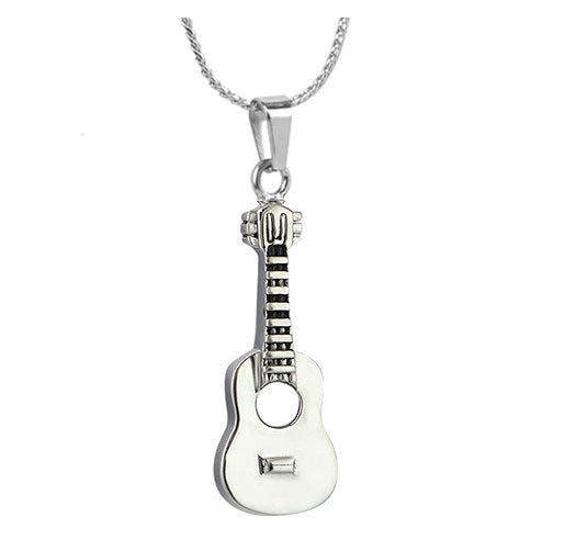 Guitar Cremation Jewelry Urn - Love Charms Option