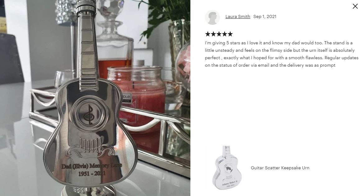 Guitar Keepsake Urn