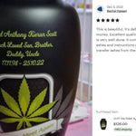 Until We Meet Again Marijuana Medium or Adult Urn - Tribute Wreath™ - Pro Personalization - Burial Vault Option