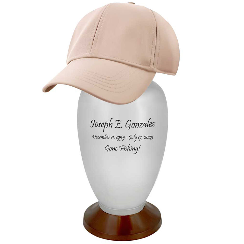 Hat or Cap Cremation Adult Urn - Cremation Urn For Men or Women - Display a Favorite Cap