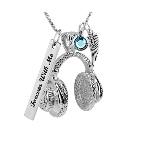 Headphone Cremation Jewelry Urn - Love Charms™ Option