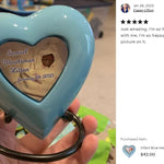 Forever Baby Blue Heart Urn - Photo Option