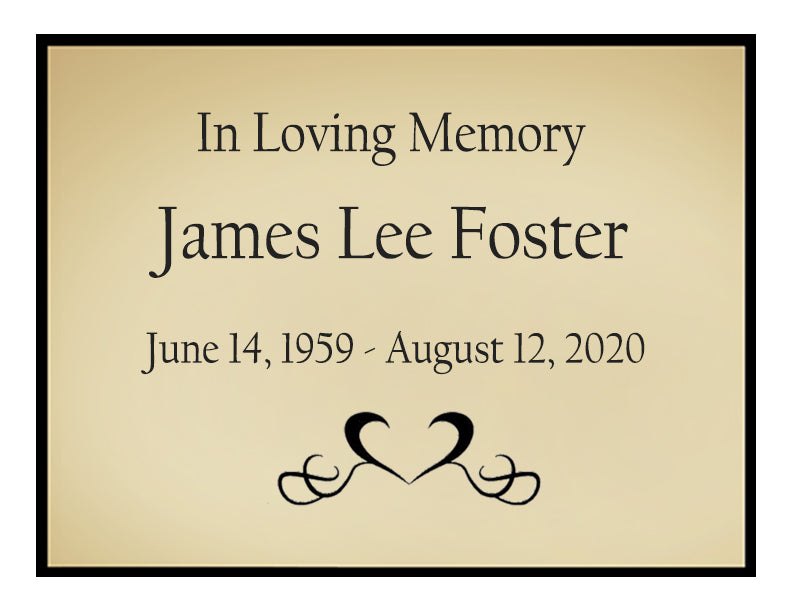 Heart Design Name Plates For Cremation Urns