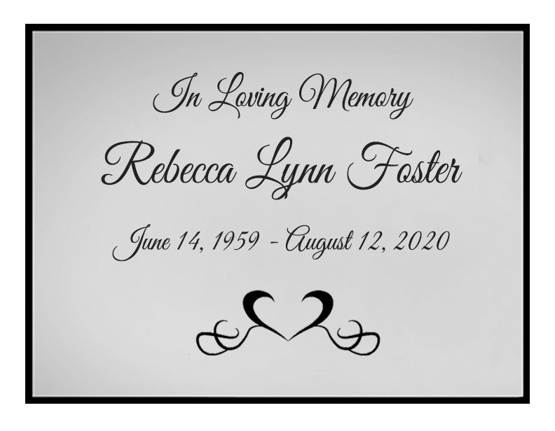 Heart Design Name Plates For Cremation Urns