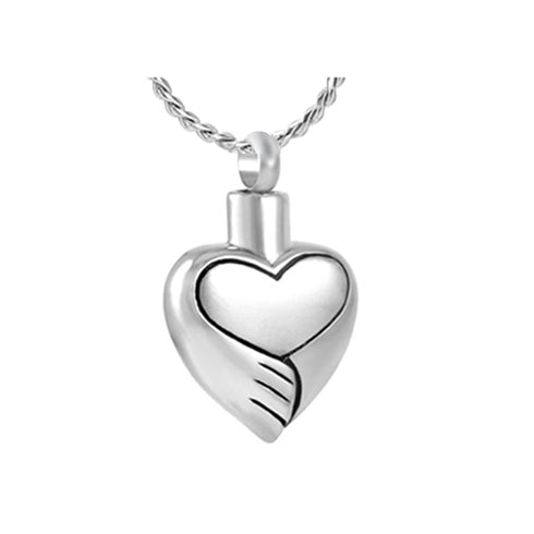 Heart Hug Cremation Jewelry Urn - Love Charms™ Option