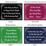 Heart Leaf Poem Plates For Cremation Urns