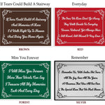 Heart Leaf Poem Plates For Cremation Urns