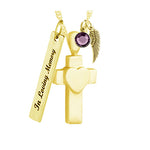Heart of Gold Cross Ash Urn - Love Charms™ Option
