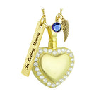Heart Of Gold Pendant Urn - Love Charms® Option