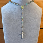 Heart of Jesus and Mary Rosary Necklace Urn