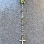 Heart of Jesus and Mary Rosary Necklace Urn