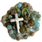 Heart of Jesus and Mary Rosary Necklace Urn
