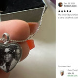 Black & White Photo Pendant Heart Urn - Love Charms™ Option 